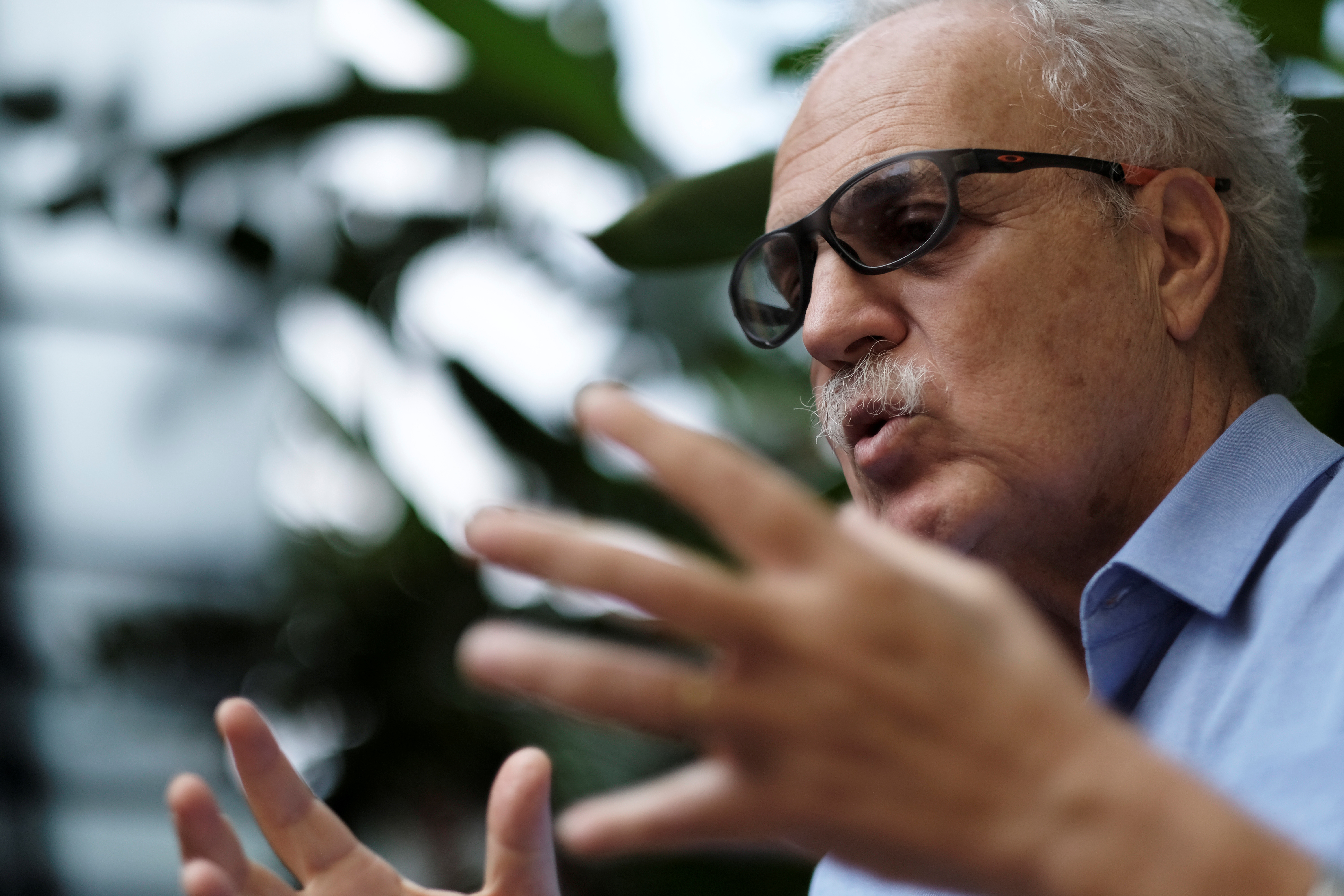 Carlos Nobre talks during an interview with Reuters TV in Sao Paulo, Brazil, April 11, 2019. REUTERS/Nacho Doce