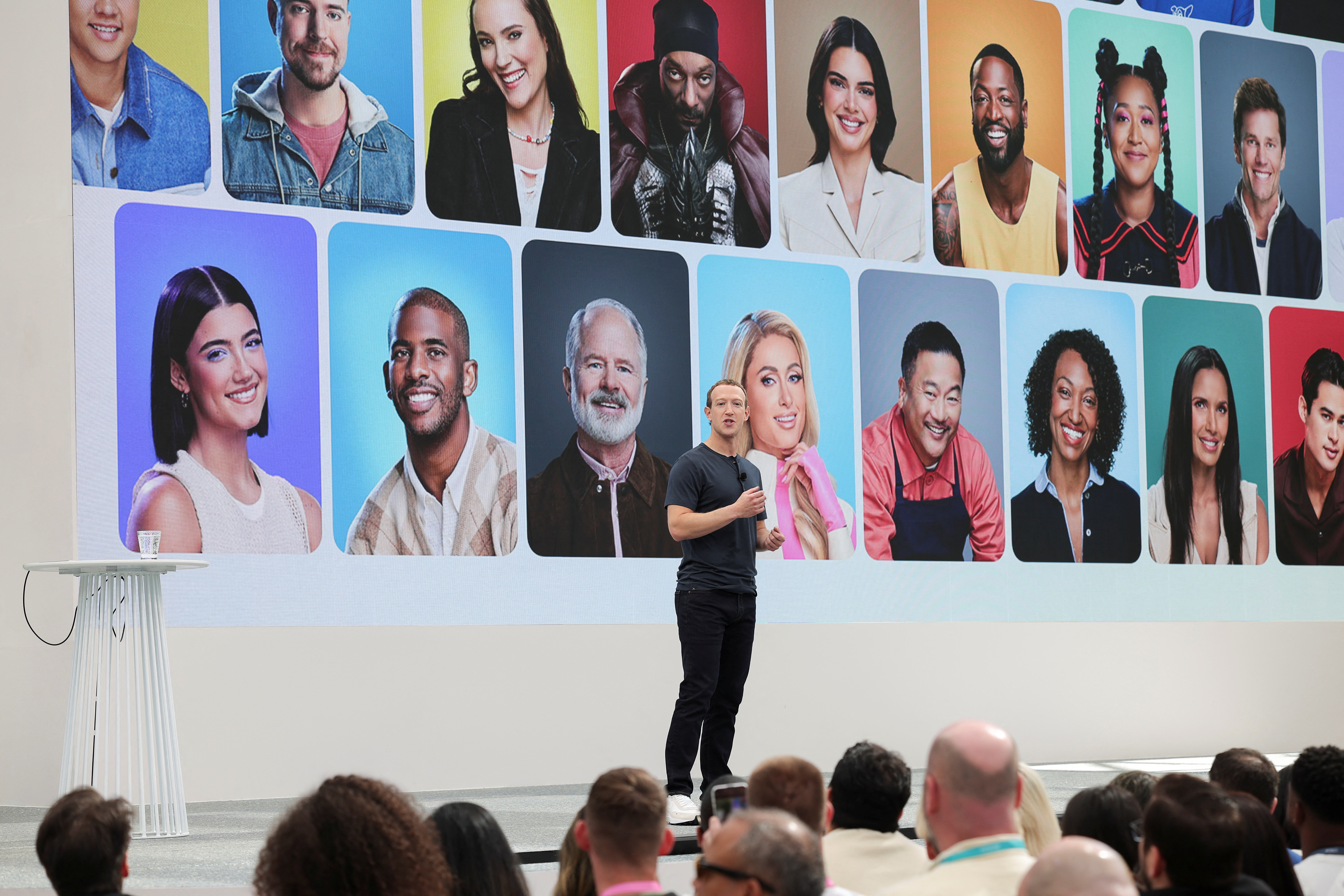 Meta CEO Mark Zuckerberg delivers a speech at the Meta Connect event at the company's headquarters in Menlo Park, California, U.S., September 27, 2023. REUTERS/Carlos Barria