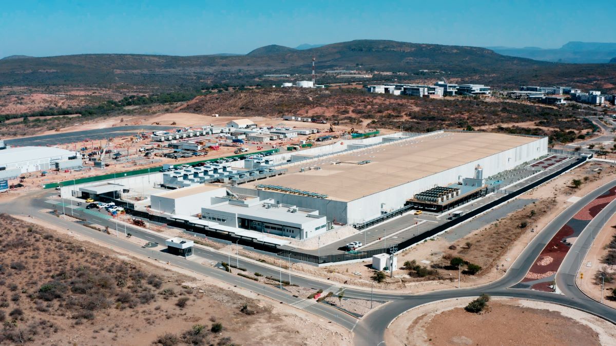 Drone shot of one of Microsoft's data centres located in the municipality of Colón, in Querétaro, México, June 17, 2024. Thomson Reuters Foundation/Miguel Tovar