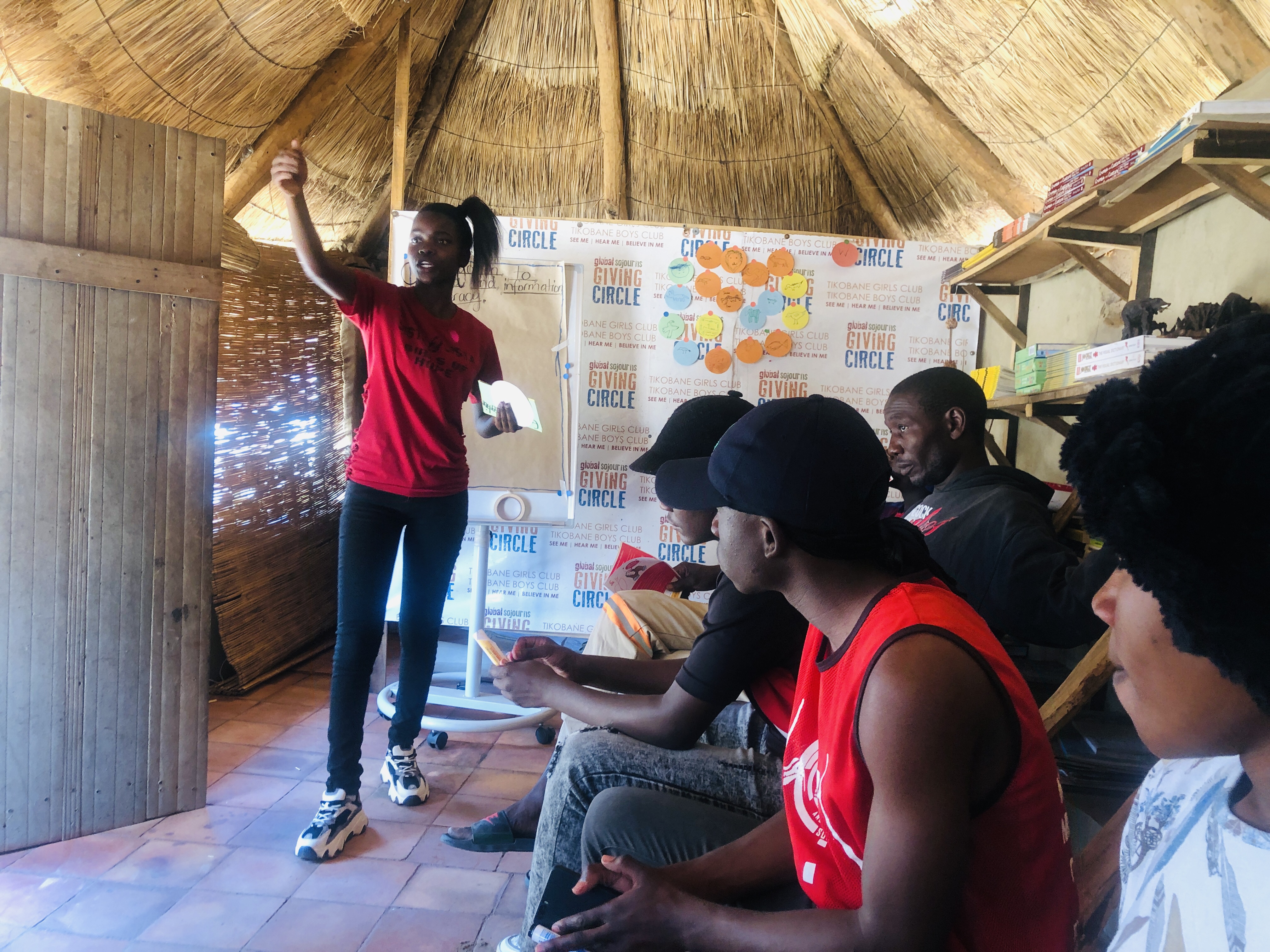 Beverly Mlauzi leads a training session on misinformation in Bulawayo, Zimbabwe. August 29, 2022