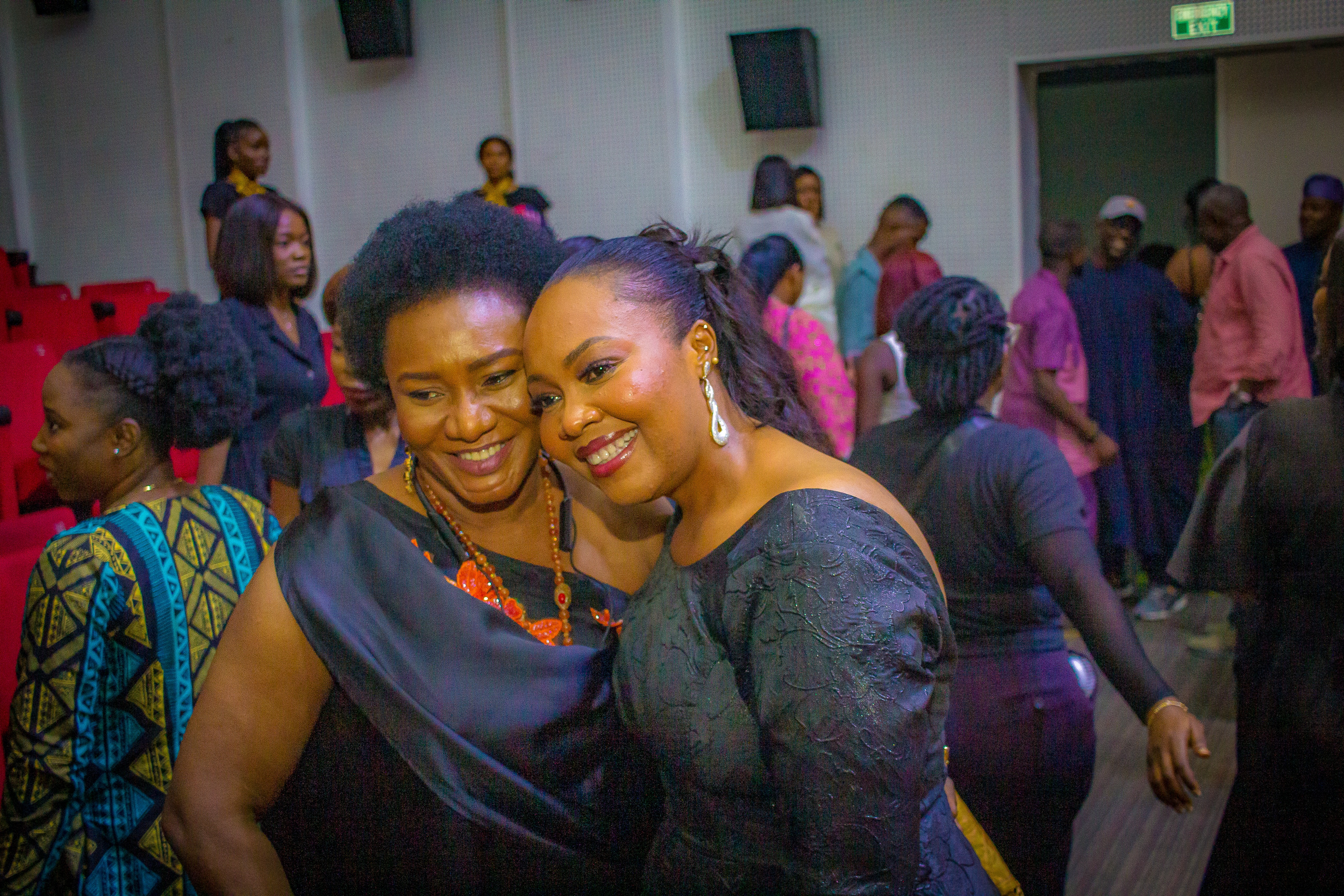 Nigerian director Sarah Kwaji and Nollywood actress Anne Njemanze at the screening of "Out in the Darkness" in Lagos on June 23, 2025. Sarah Stella Kwaji Productions/Handout via Thomson Reuters Foundation